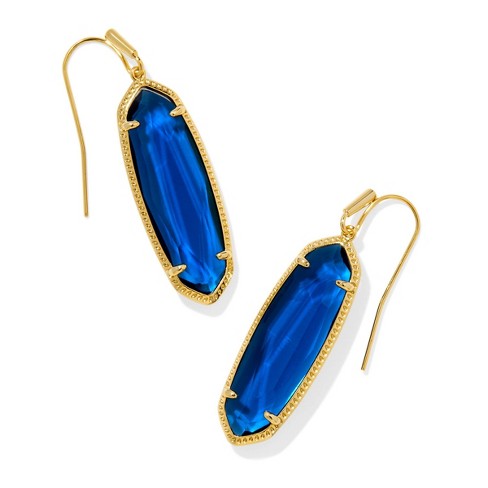 Kendra scott new in shops box blue tassel gold hard wear earrings one size fits all