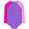 RuffleButts Girls UPF50+ Sun Protection Long Sleeve Rash Guard One Piece - 2 of 2
