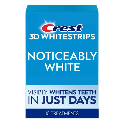 Crest 3DWhitestrips Noticeably White At-home Teeth Whitening Kit - 10 Treatments