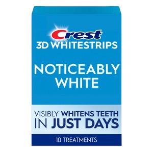 Crest 3DWhitestrips Noticeably White At-home Teeth Whitening Kit - 10 Treatments - 1 of 4