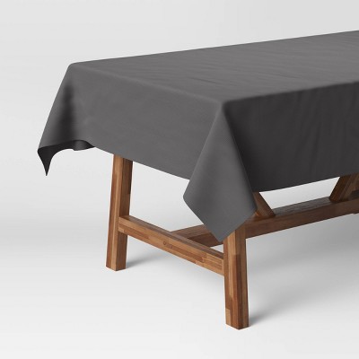 104" x 60" Solid Tablecloth Gray - Threshold™
