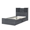 YOOCOZZ Twin Platform Bed Frame with 4 Open Shelves and 2 Drawers - 3 of 4