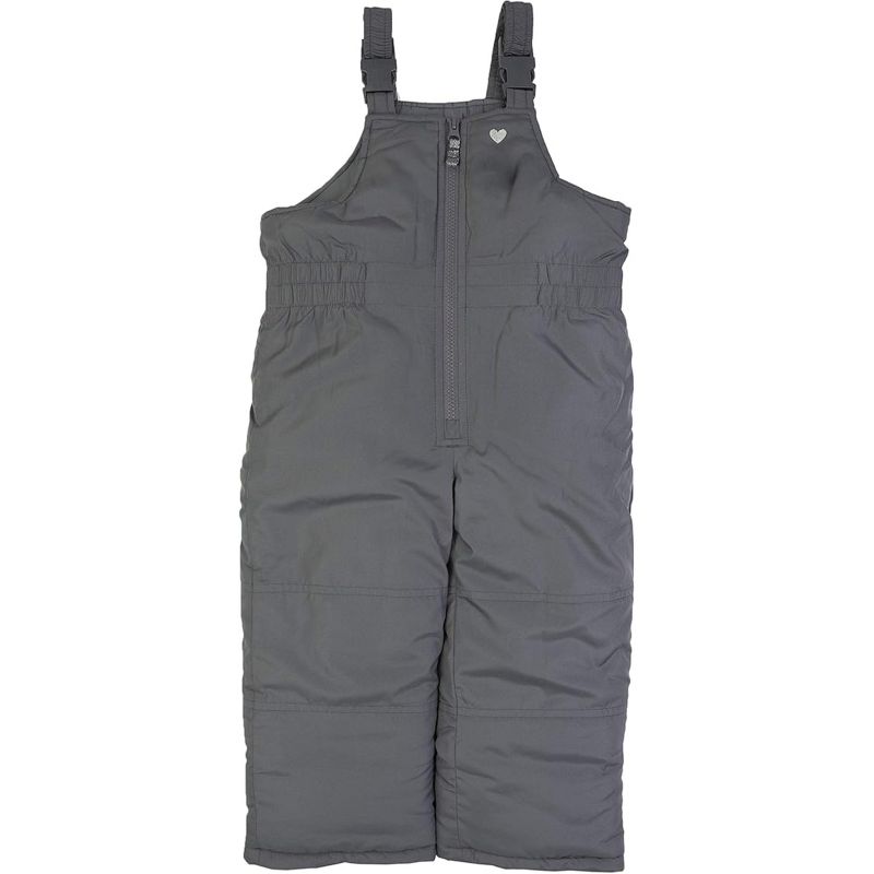 Carter's Toddler Girls' Heavyweight Insulated Ski Pant Snow Bib, Dark Grey, 2T