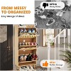 Shoe Cabinet with 3 Flip Drawers, Handwoven Natural Rattan Storage Organizer - 4 of 4