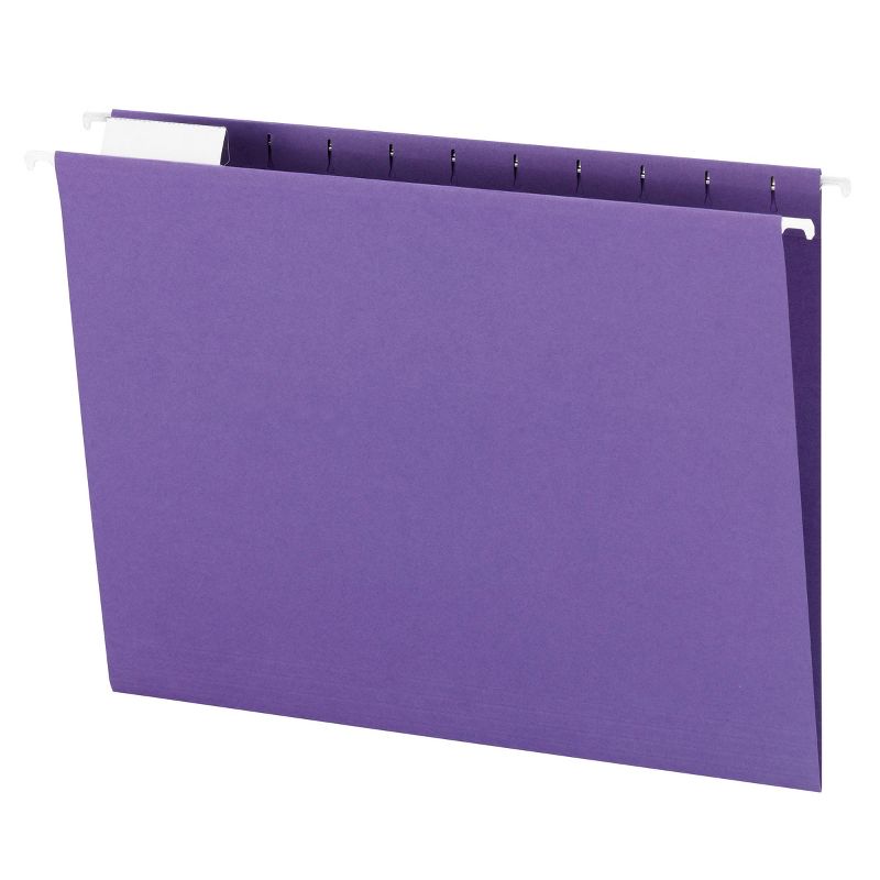 Smead Hanging File Folder with Tab, 1/5-Cut Adjustable Tab, Letter Size, 25 per Box, 3 of 8