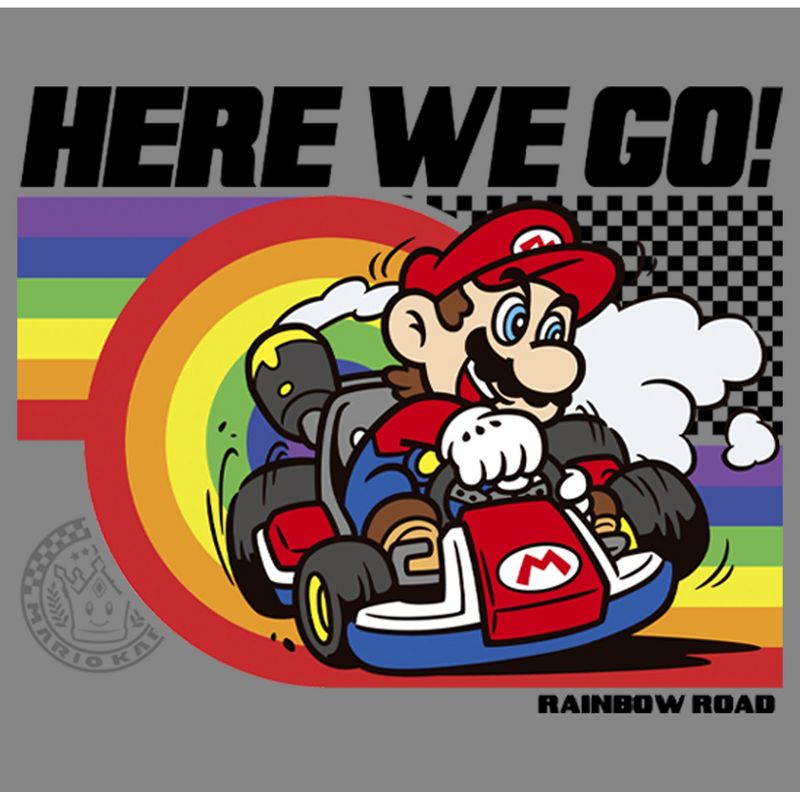 Boy's Nintendo Mario Kart Rainbow Road Racing Performance Tee, 2 of 5