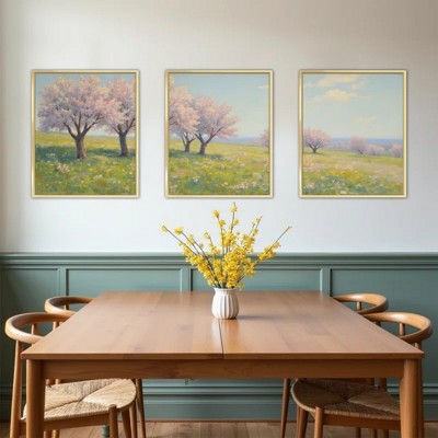 Floral Canvas Wall Art with Strong Artistic and Visual Aesthetics,3 - Pieces