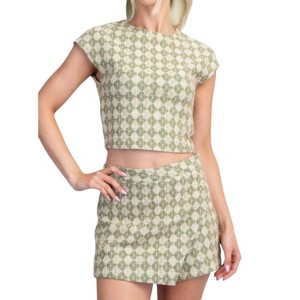 Women's Gabby Geometric Skort Set - GLAM - 1 of 3