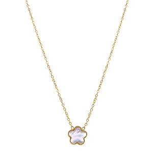 Adornia Tarnish Resistant 14k Gold Plated Clover Necklace - 1 of 3