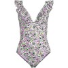 Lands' End Women's Pique Ruffle One Piece Swimsuit - 3 of 4