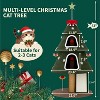 53" Large Christmas Cat Tree Tower: Indoor Green Heavy Duty Cat Condo House with Scratching Post Toys - 3 of 4