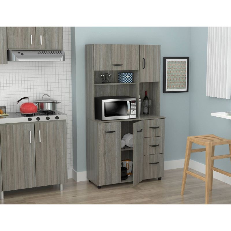 Kitchen/Microwave Storage Cabinet Smoke Oak - Inval, 2 of 9