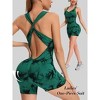 Women's Tie-Dye Deep V-Neck Sports Bodysuit Sexy Backless Fitness Yoga Clothing with Hip-Lifting Crossover Design - 3 of 4