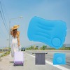 Unique Bargains Inflatable Travel Pillow Press to Inflate for Airplane Train Office - 2 of 4