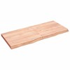 vidaXL Wall Shelf Light Brown 55.1 in.x23.6 in.x(0.8 in.-2.4 in.) Treated Solid Wood Oak - 2 of 4