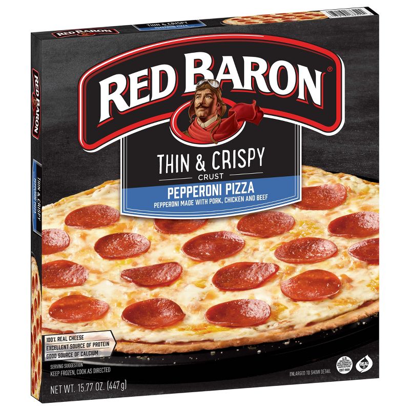Red Baron Frozen Pizza Thin &#38; Crispy Pepperoni - 15.77oz, 4 of 12