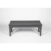Backless HDPE Adirondack Bench With Wood Texture,Patio Armless Chairs With UV Protection,Outdoor Armless Chairs For Patio,Backyard-Cuddlewood - 3 of 4
