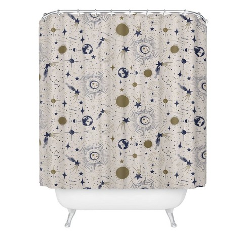 Beige Lunar Shower store Curtains