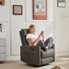 GlasFlength Seating Sets, Manual Recliner Chair Single Sofa, Massage and Heating, for Living Room, Gray, 25.2"*29.2"*38.7" - 2 of 4
