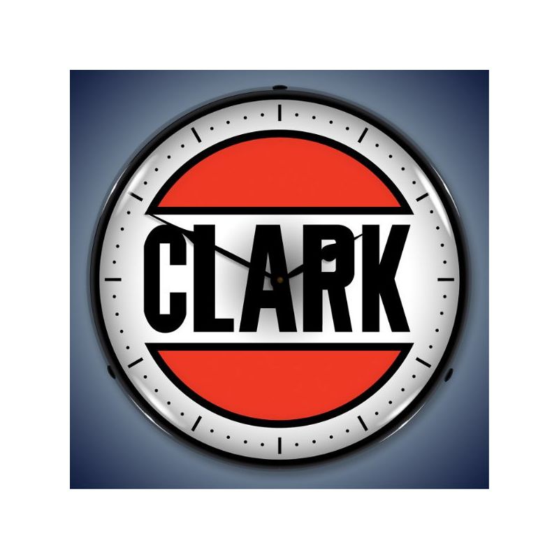 Collectable Sign & Clock | Clark Gas LED Wall Clock Retro/Vintage, Lighted - Great For Garage, Bar, Mancave, Gym, Office etc 14 Inches, 1 of 6