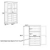 Large Wood Kitchen Pantry Cabinet with Glass Doors and Drawers,Freestanding Farmhouse Storage Organizer for Kitchen or Dining Room-Coolbibila - 4 of 4