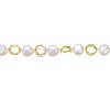 Guili White and Gold Sterling Silver Bracelet Adorned with Genuine Freshwater Pearls and Cubic Zirconia Accents for an Elegant and Feminine Touch. - 2 of 3