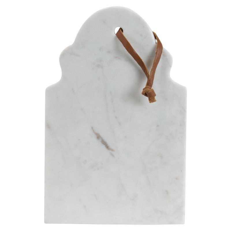 Small White Marble Kitchen Serving Cutting Board - Foreside Home & Garden, 1 of 6