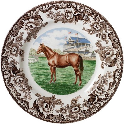 Spode Woodland 10.5” Dinner Plate, Horses Motifs, Perfect for Thanksgiving and Other Special Occasions, Made in England from Fine Earthenware