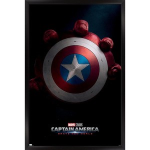 Trends International Marvel Captain America: Brave New World - Teaser One Sheet Framed Wall Poster Prints - 1 of 4