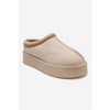 Avelia - Beige Suede Genuine Leather Thick-Soled Winter Slipper (Women) | Forever & Always Shoes - 3 of 4