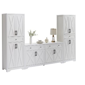 TiramisuBest 68'' High Multi-Functional Sideboard TV Cabinet with Large Storage,Living Room, Bedroom & Office, White - 1 of 4