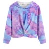 Arshiner Hoodies for Teen Girls Twist Front Tie Dye Hooded Sweatshirt Casual Long Sleeve Tops Clothes for 5-13 Years - 4 of 4