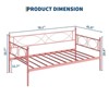 Coucheta Twin Daybed with Trundle, Metal Frame & Steel Slat Support, Multifunctional for Bedroom, Living Room, Guest Room - 3 of 4