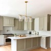 DORESshop 3-Light Gold Modern Kitchen Island Pendant Light Fixtures, Linear Chandelier Hanging Light with Clear Glass Shade - 2 of 4