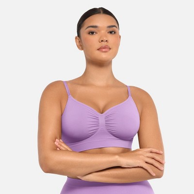 Feelingirl Women's Smooth Seamless Comfort Wireless Bra Black S