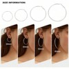 4 Pairs Silver Gold Hoop Earrings for Women Fashionable Temperament, Trendy Styles, Low Allergy - 2 of 4