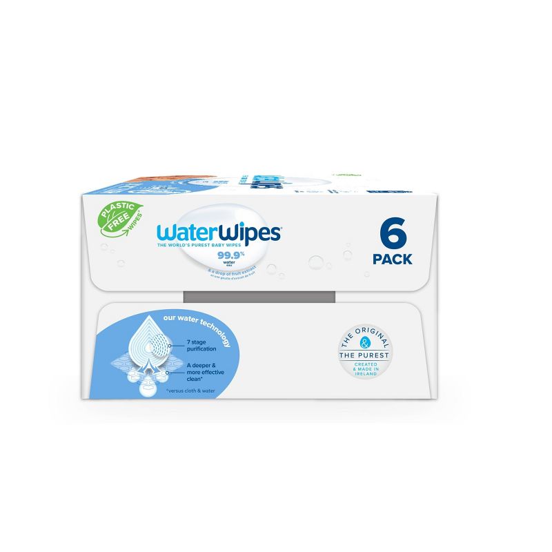 WaterWipes Plastic-Free Original Unscented 99.9% Water Based Baby Wipes - (Select Count), 4 of 18