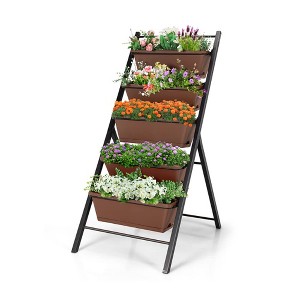Aghana Digitals 5-Tier Vertical Raised Garden Bed with PP Containers, Cascading Drainage & Stable - 1 of 4