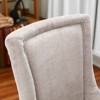 Mshliw Set of 2 Upholstered Dining Chairs with Bronze Nailhead Trim, Thick Padded Fabric Seats and Solid Wood Legs for Dining Room - 2 of 4