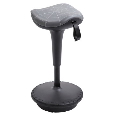 Vinsetto Lift Wobble Stool Standing Chair 360° Swivel Tilting with Adjustable Height and Saddle Seat Grey