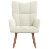 vidaXL Relaxing Chair Cream White Velvet - 3 of 4