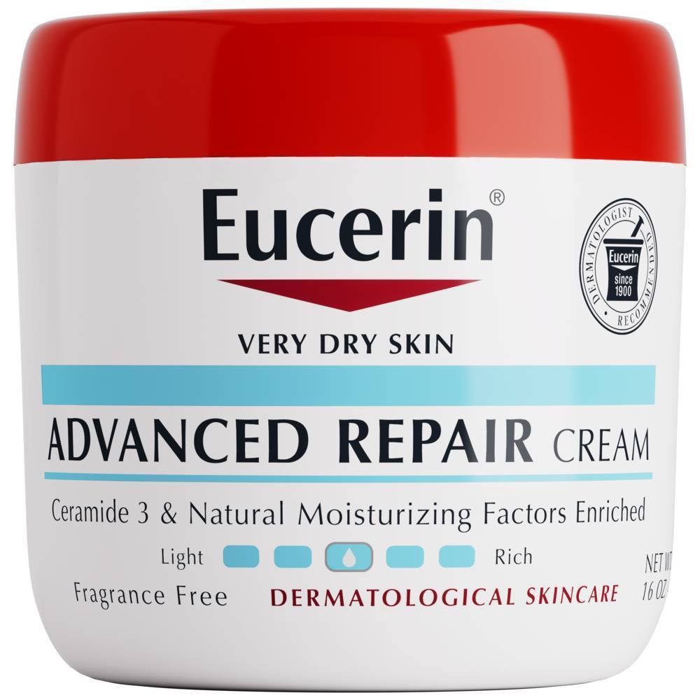 Photos - Cream / Lotion Eucerin Advanced Repair Fragrance Free Body Cream for Dry Skin Unscented  