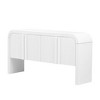 63" Striped Designed Sideboard with 4 Doors, Storage Cabinet with Adjustable Shelves 4L - ModernLuxe - 4 of 4