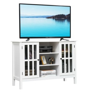 Costway Wood TV Stand Entertainment Media Center Console for TV up to 50'' - 1 of 4