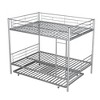 TiramisuBest Full Over Full Metal Bunk Bed with Trundle, Black, Sturdy Frame, Convertible to 2 Beds, Space-Saving - 4 of 4