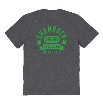 Rerun Island Men's Shamrock University Short Sleeve Graphic Cotton T-Shirt