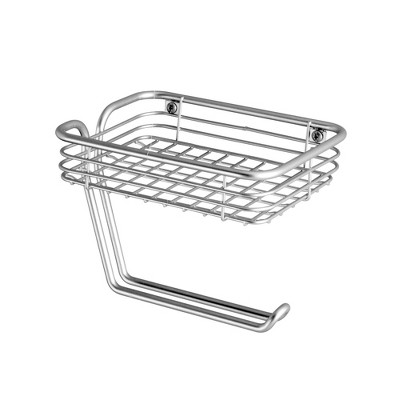 Classico Toilet Paper Holder with Shelf for Bathroom - Wall Mount, Chrome