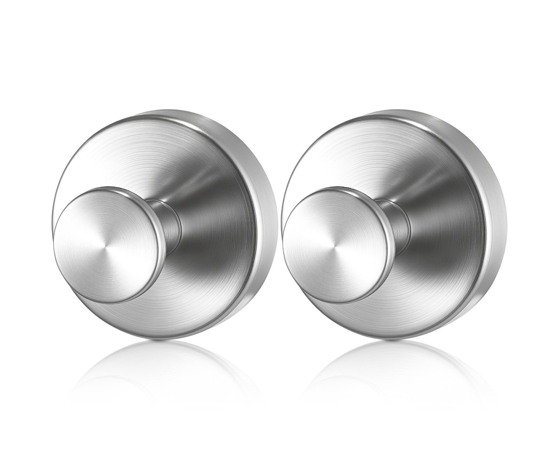 VEVOR Suction Cup Hooks, 2-Pack Stainless Steel No-Drill Hooks for Bathroom, Kitchen, Glass, Tile, Towels & Robes