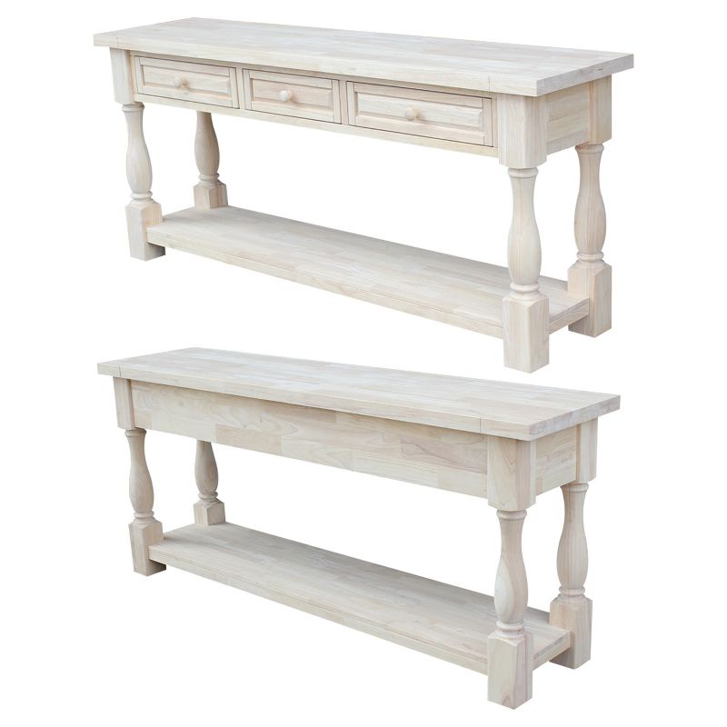 Tuscan Console Table - Unfinished - International Concepts, 5 of 11