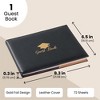 Blue Panda Leather Graduation Sign In Guest Book for College, High School, Class of 2025 Grad Party, Black with Gold Foil - 4 of 4